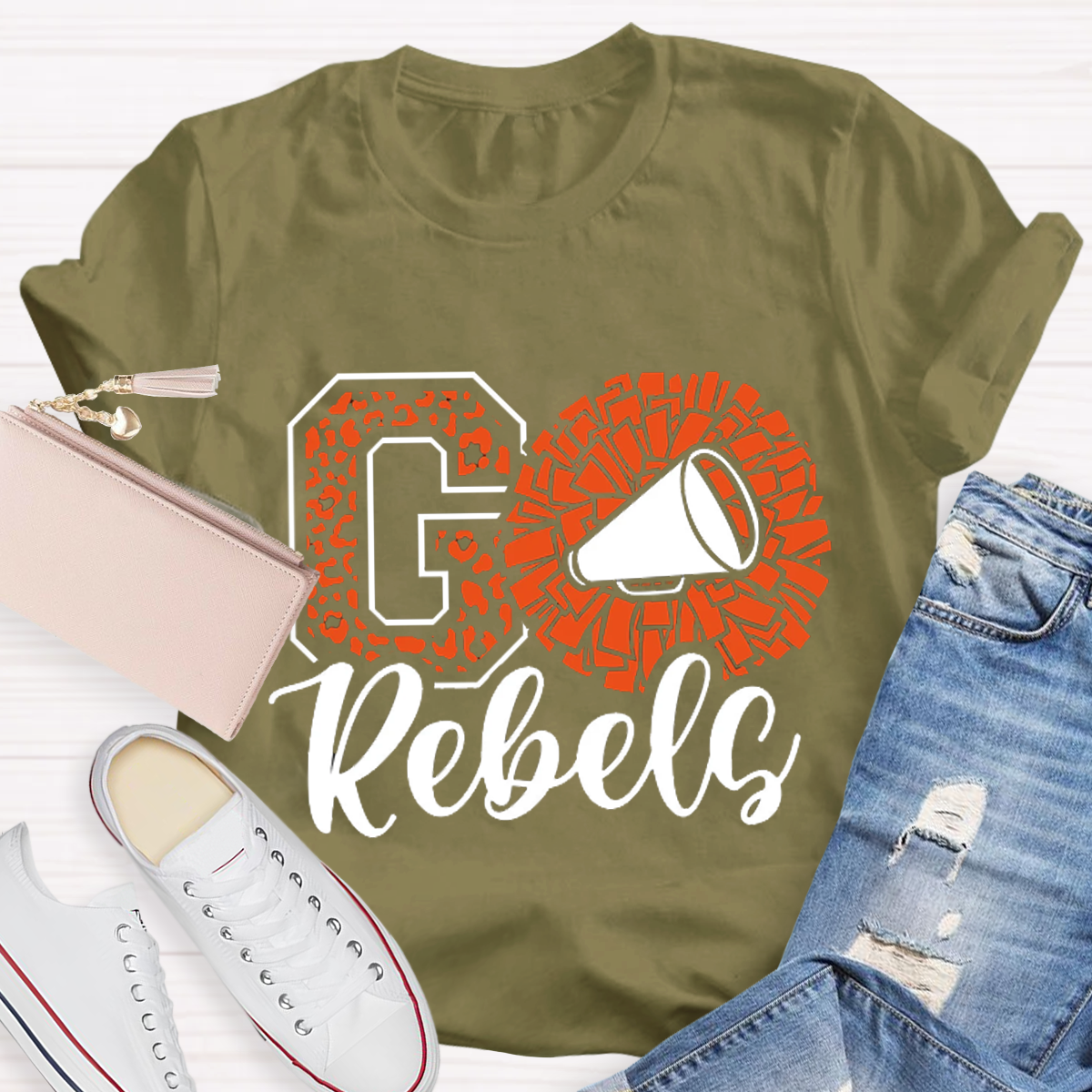 Leopards Rebels Cheer Little Mascot School TeamTeacher T-Shirt