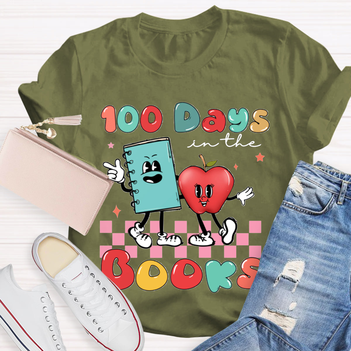 100 Days In The Books Teacher T-Shirt