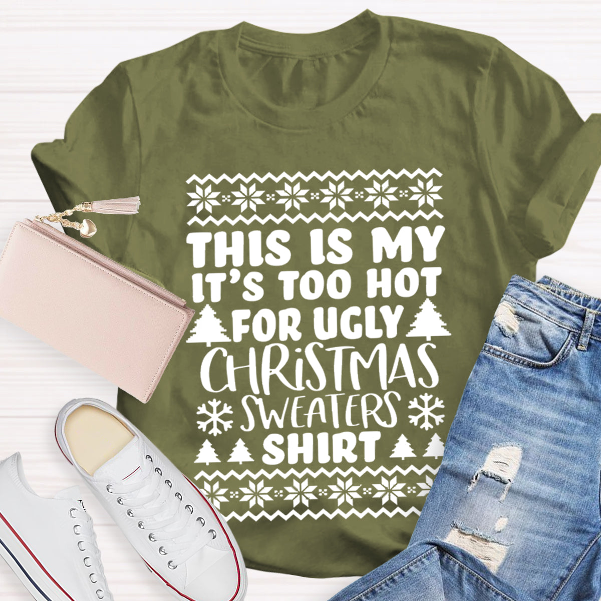 This Is My It's Too Hot For Ugly Christmas Sweaters Shirt Teacher T-Shirt