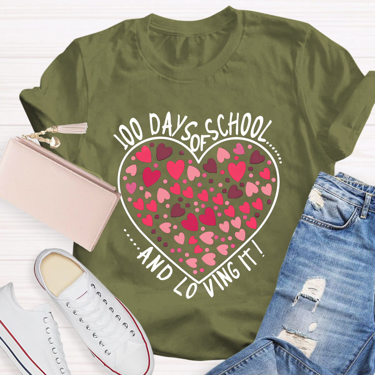 100 Days Of School And Loving It Teacher T-Shirt