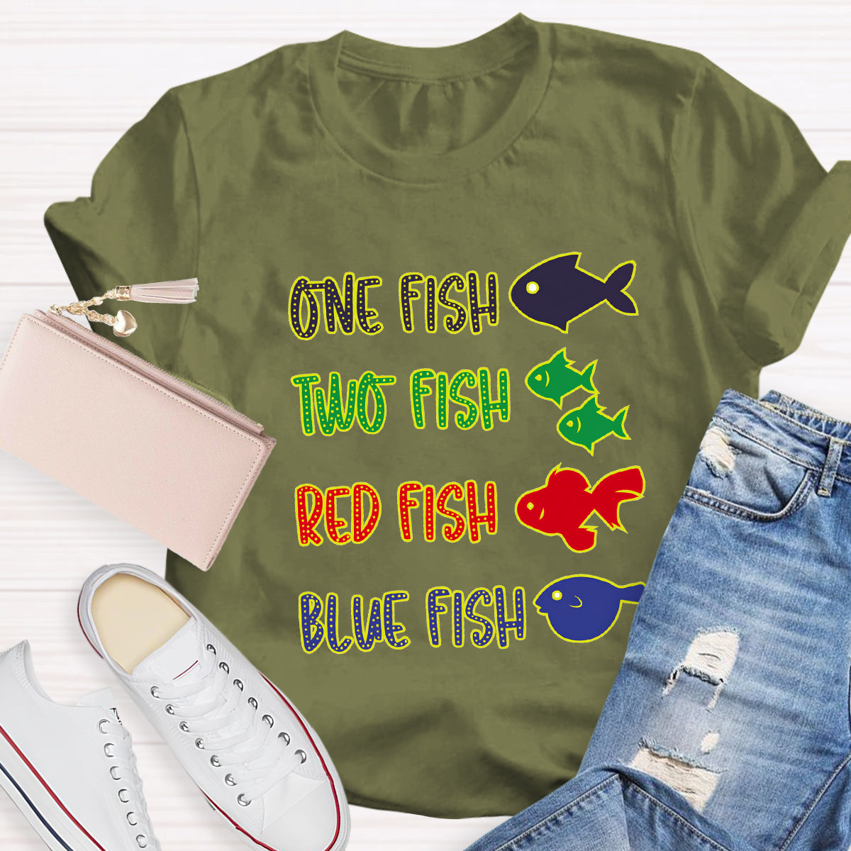 One Fish Two Fish Red Fish Blue Fish T-Shirt