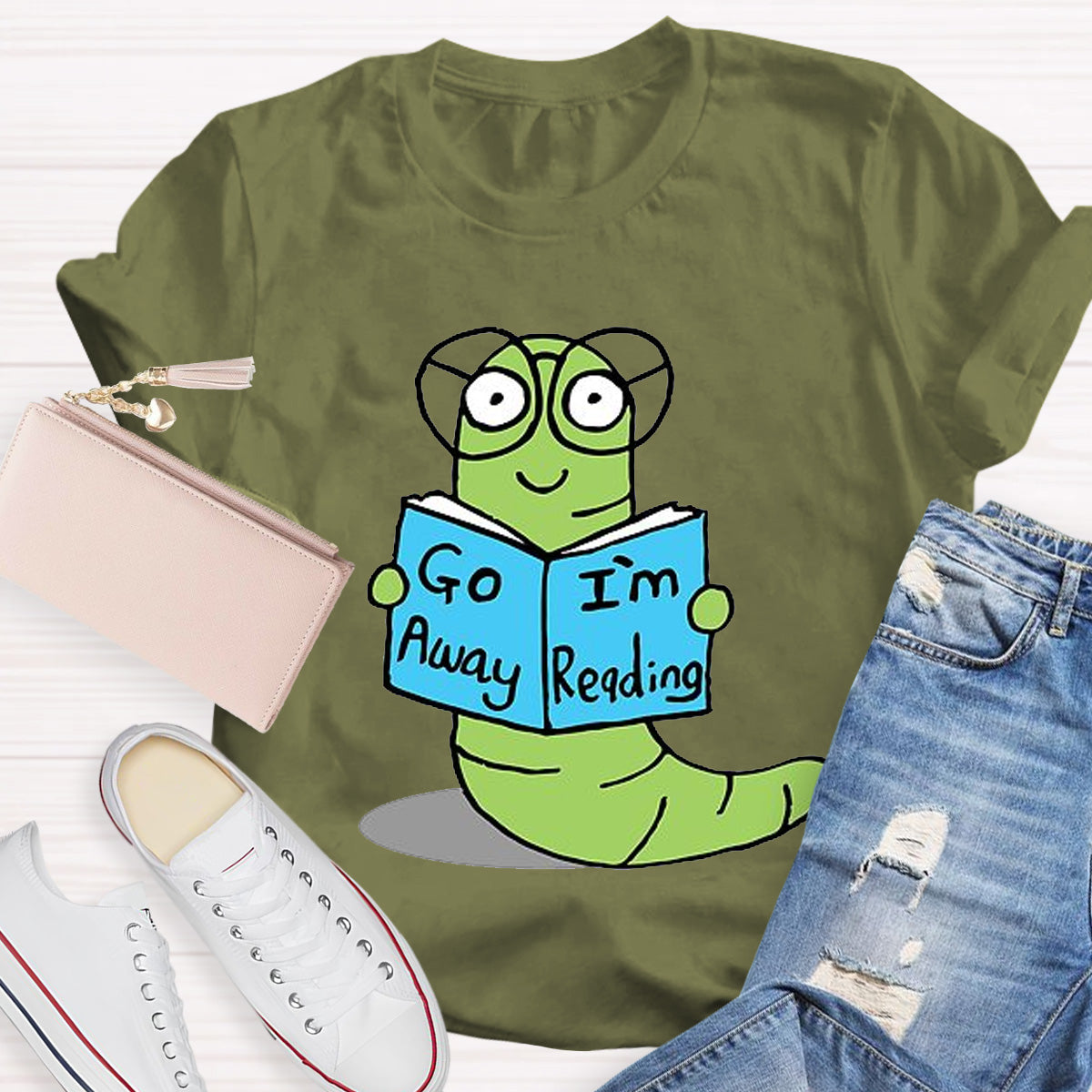 Go Away I'm Reading Teacher T-Shirt