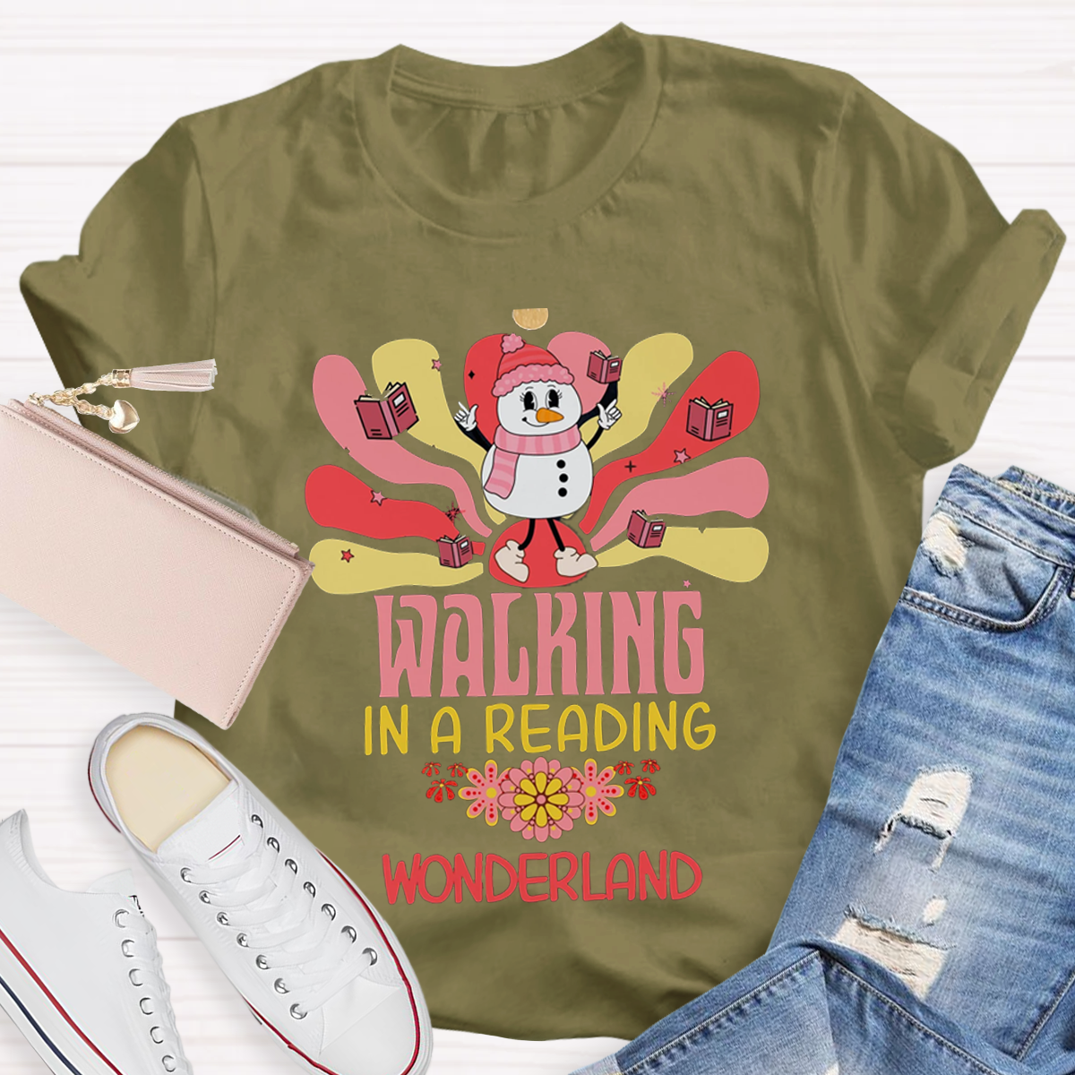 Winter Wonderland Christmas School Reading Specialist Teacher T-Shirt