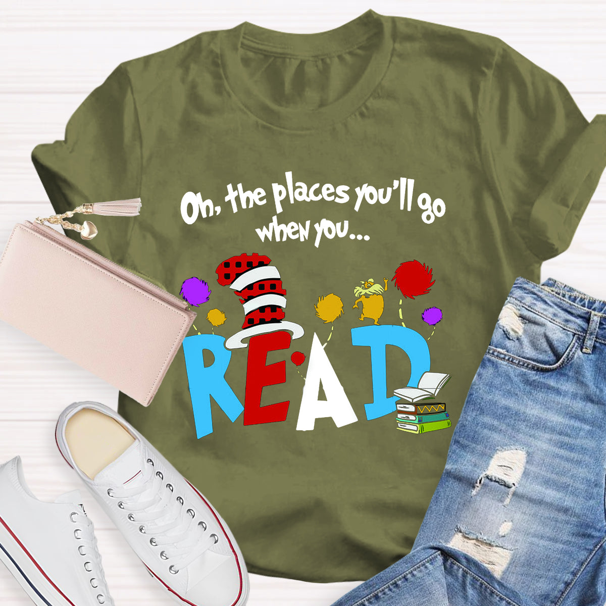 Oh The Places You'll Go When You Read Teacher T-Shirt