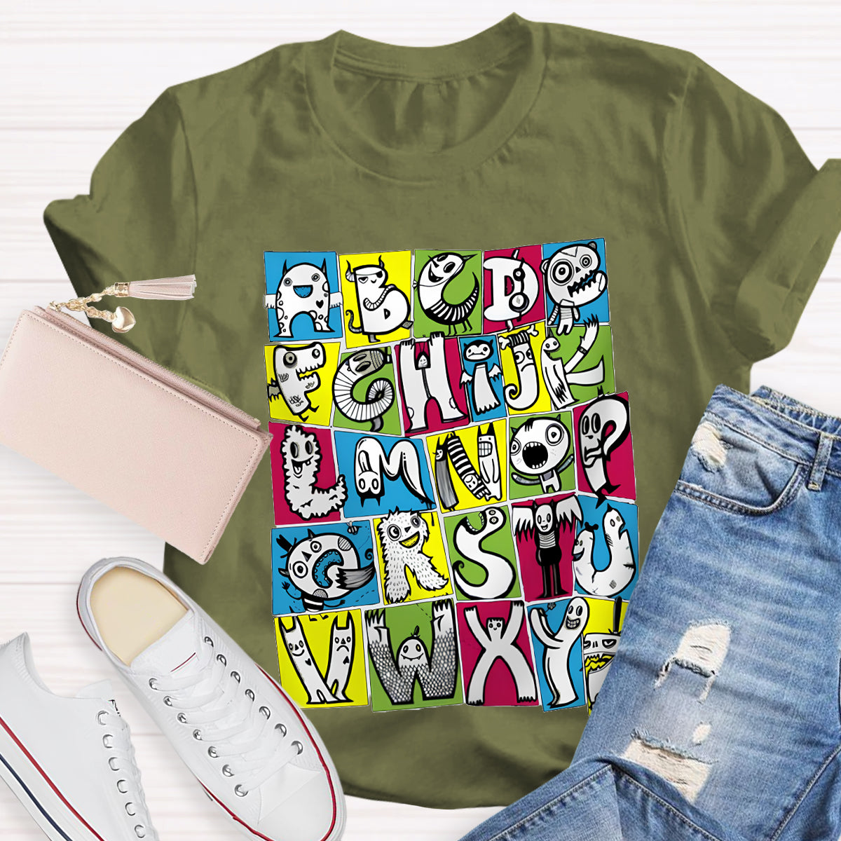 Funny Alphabet Teacher Shirt