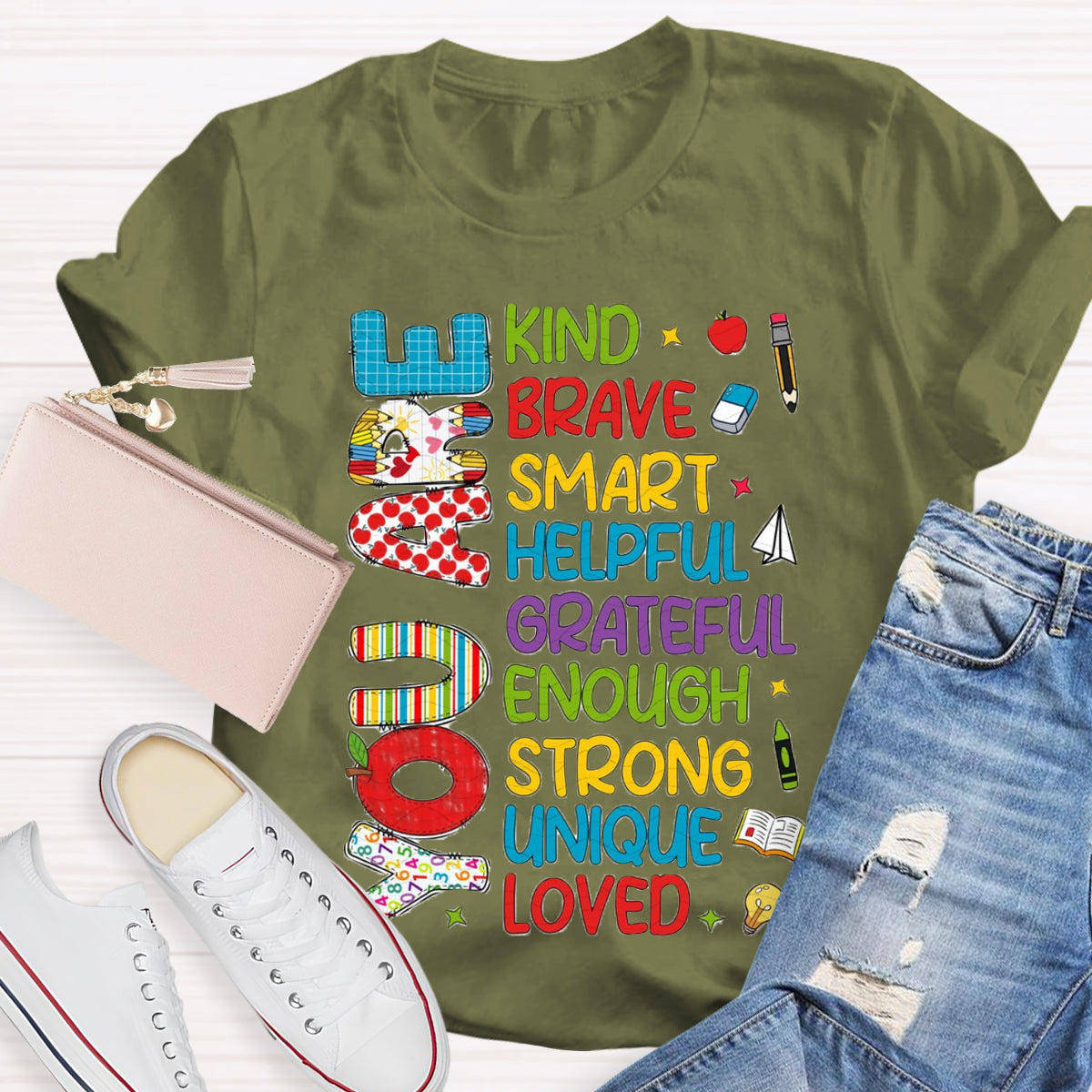 You Are Kind Brave Teacher T-Shirt