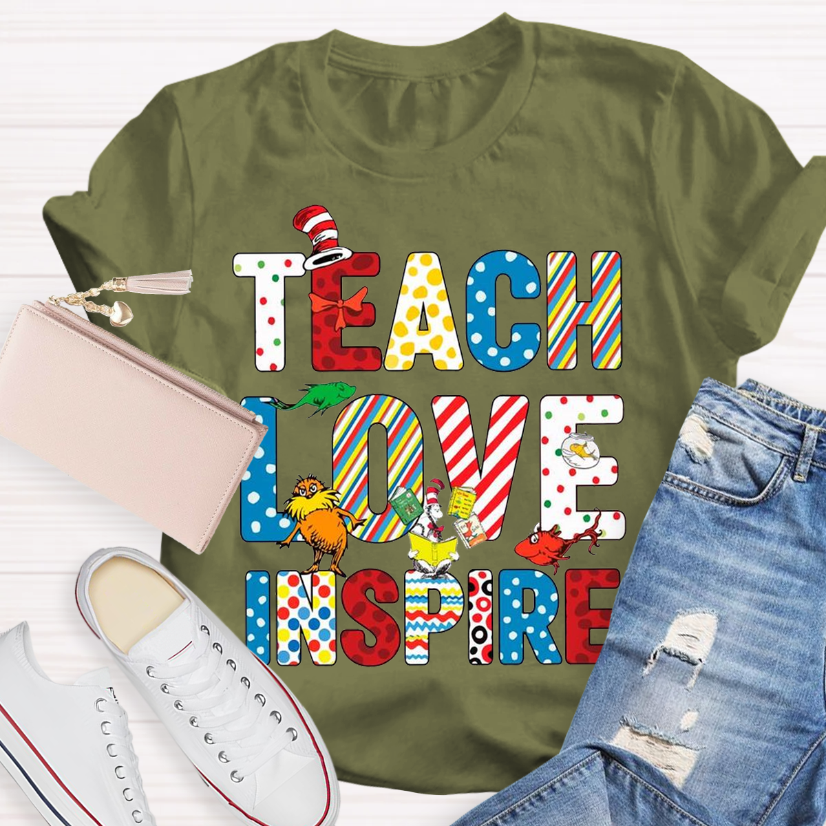 Teach Love Inspire Teacher T-Shirt