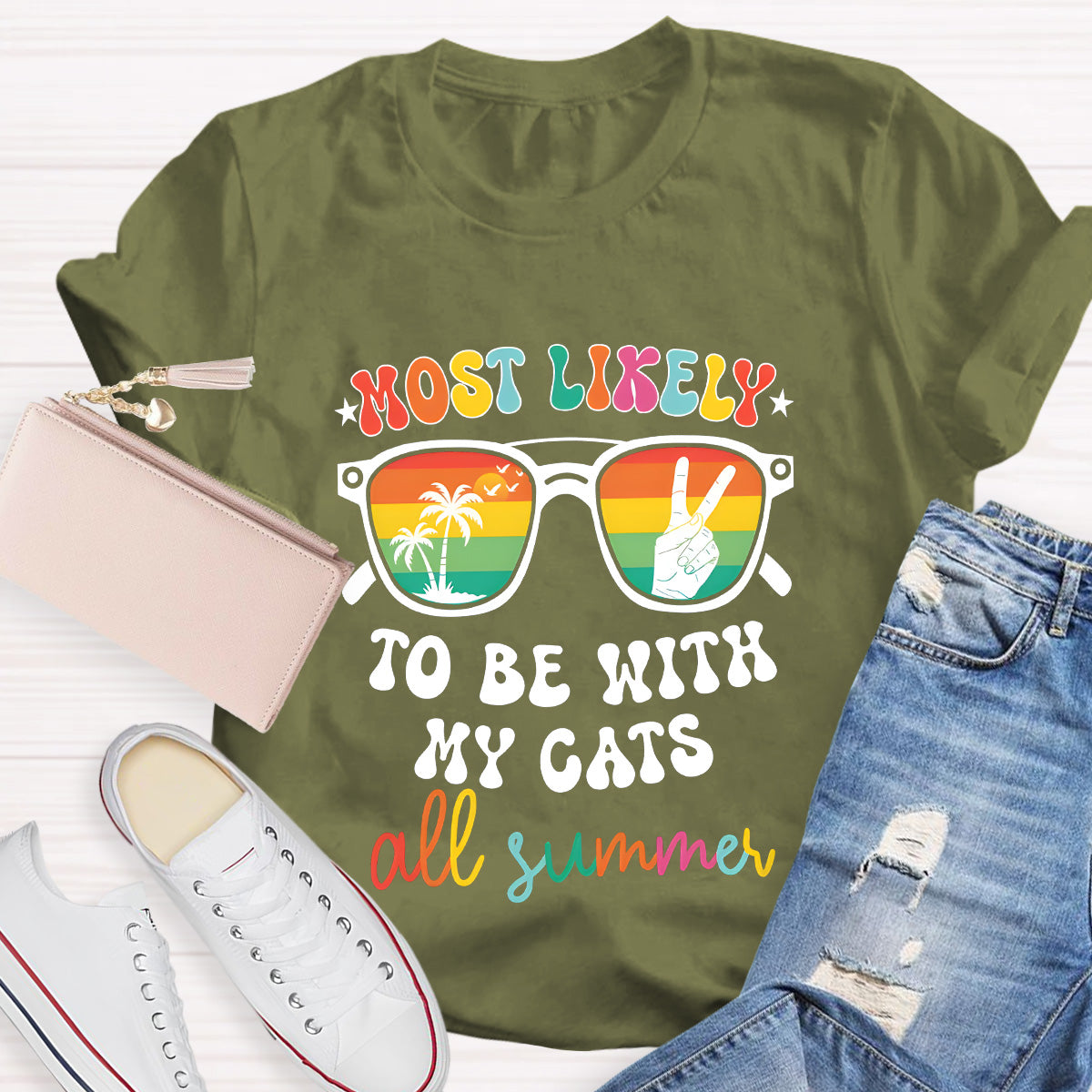 Personalized Text Most Likely To Do Something All Summer T-Shirt
