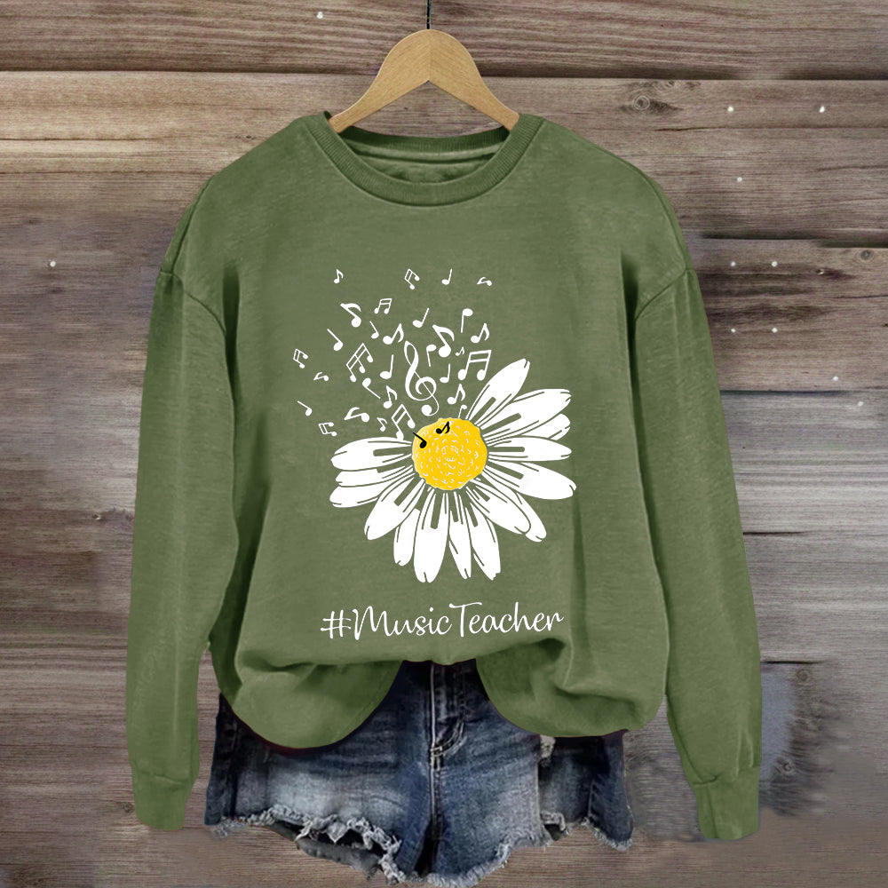 Sunflower Music Teacher Sweatshirt