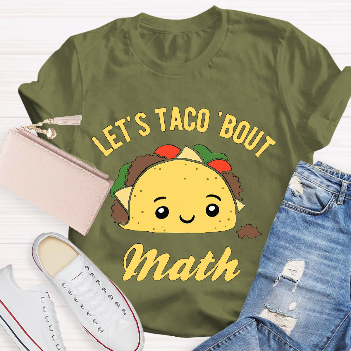 Let's Taco Bout Math Funny Teacher T-Shirt