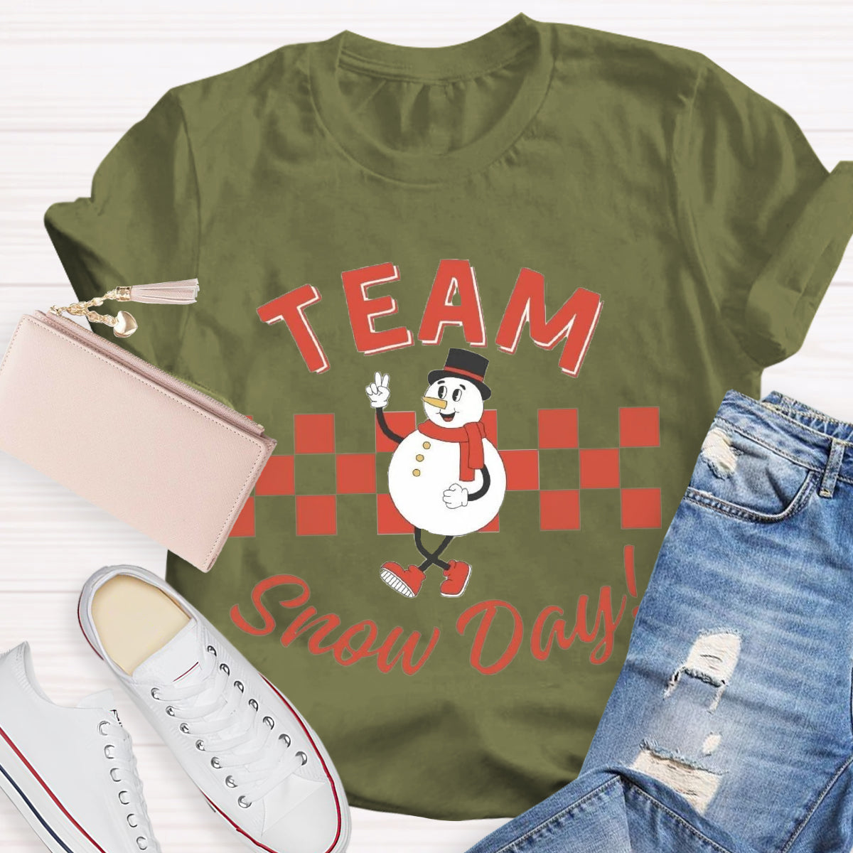 Team Of Snow Day Teacher T-Shirt