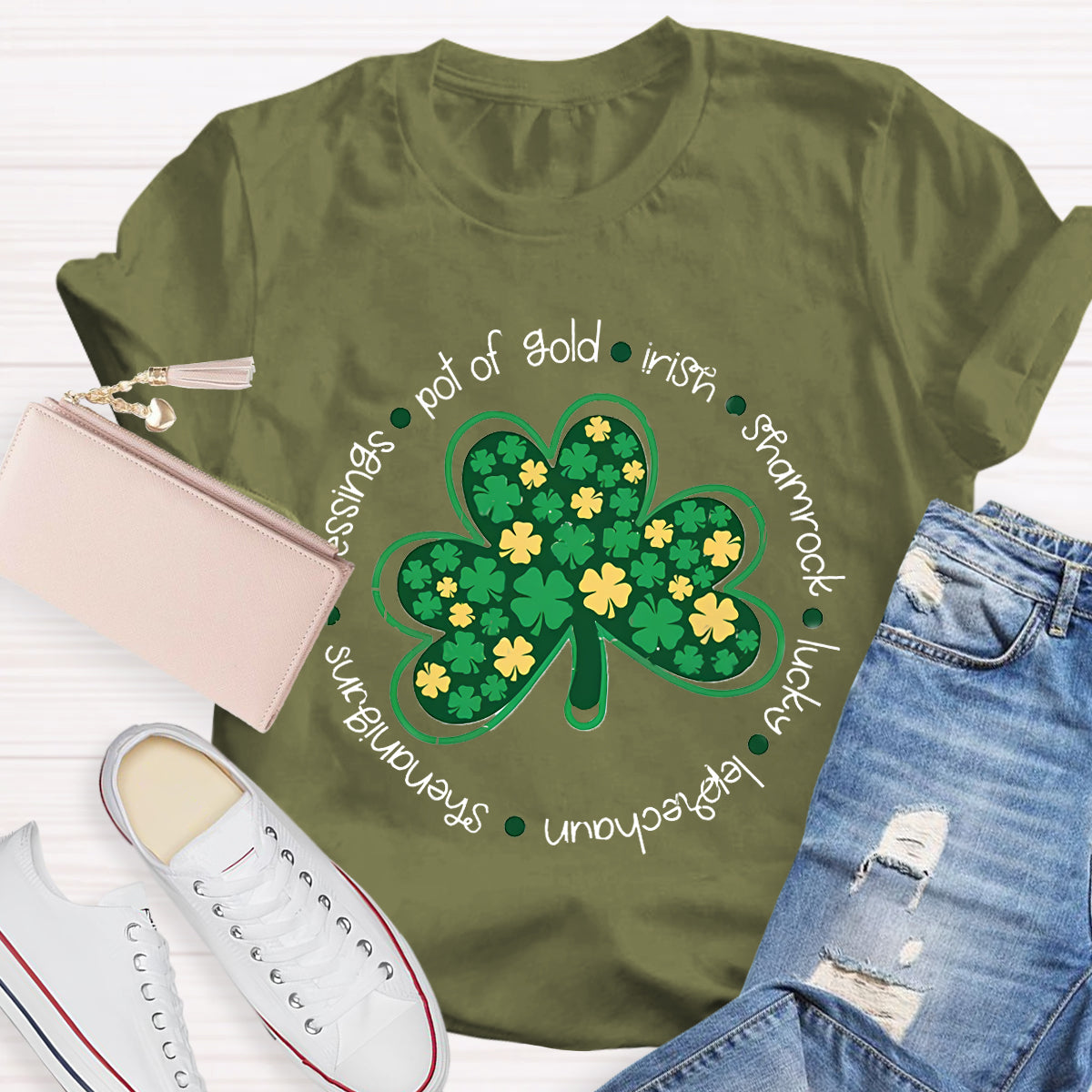 Funny St Patty's Day Shamrock Lucky T-Shirt