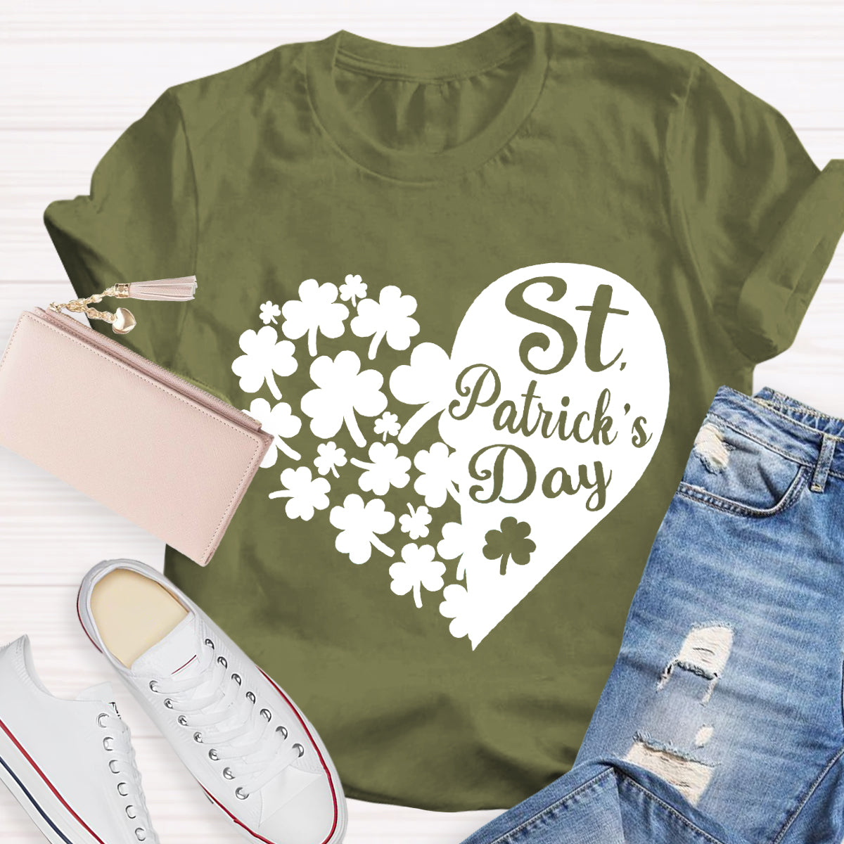 Lucky Shamrock St Patricks Day Teacher T-Shirt