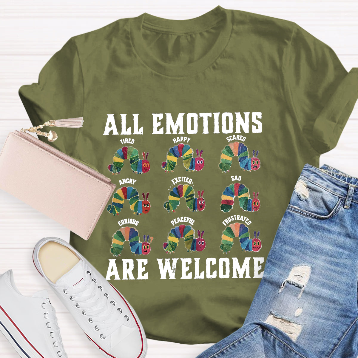 All Emotion Are Welcome Caterpillar T-Shirt