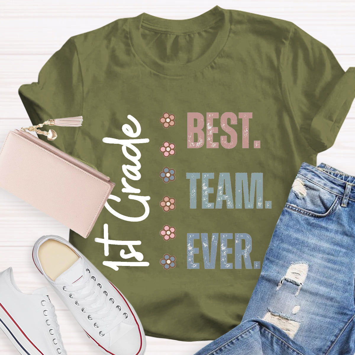 Personalized Grade Best Team Ever Teacher T-Shirt