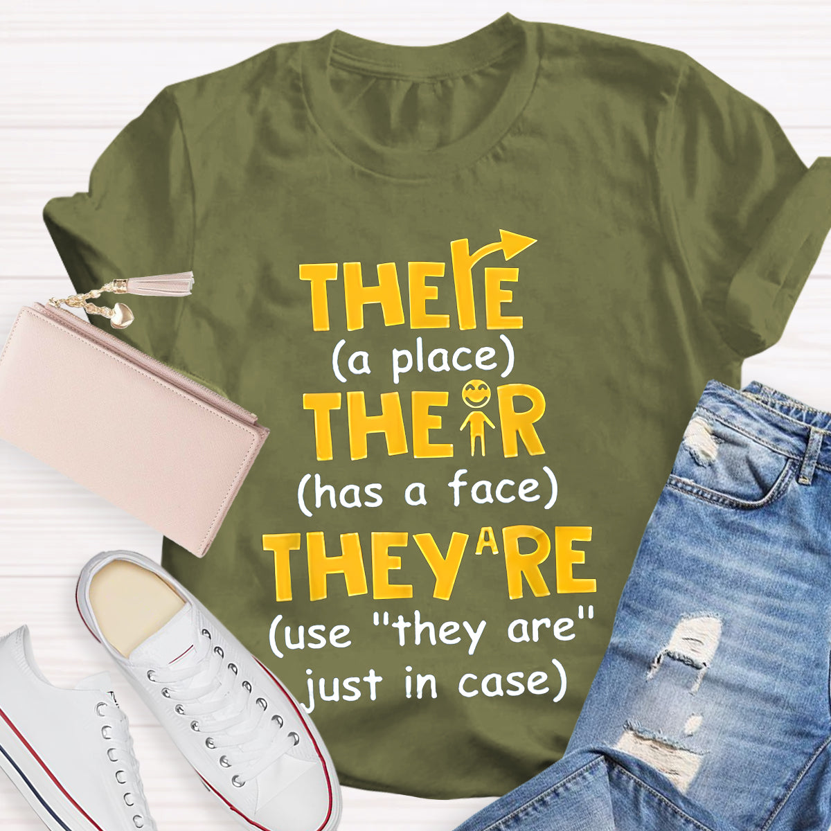 There Their They’re English Grammar T-Shirt