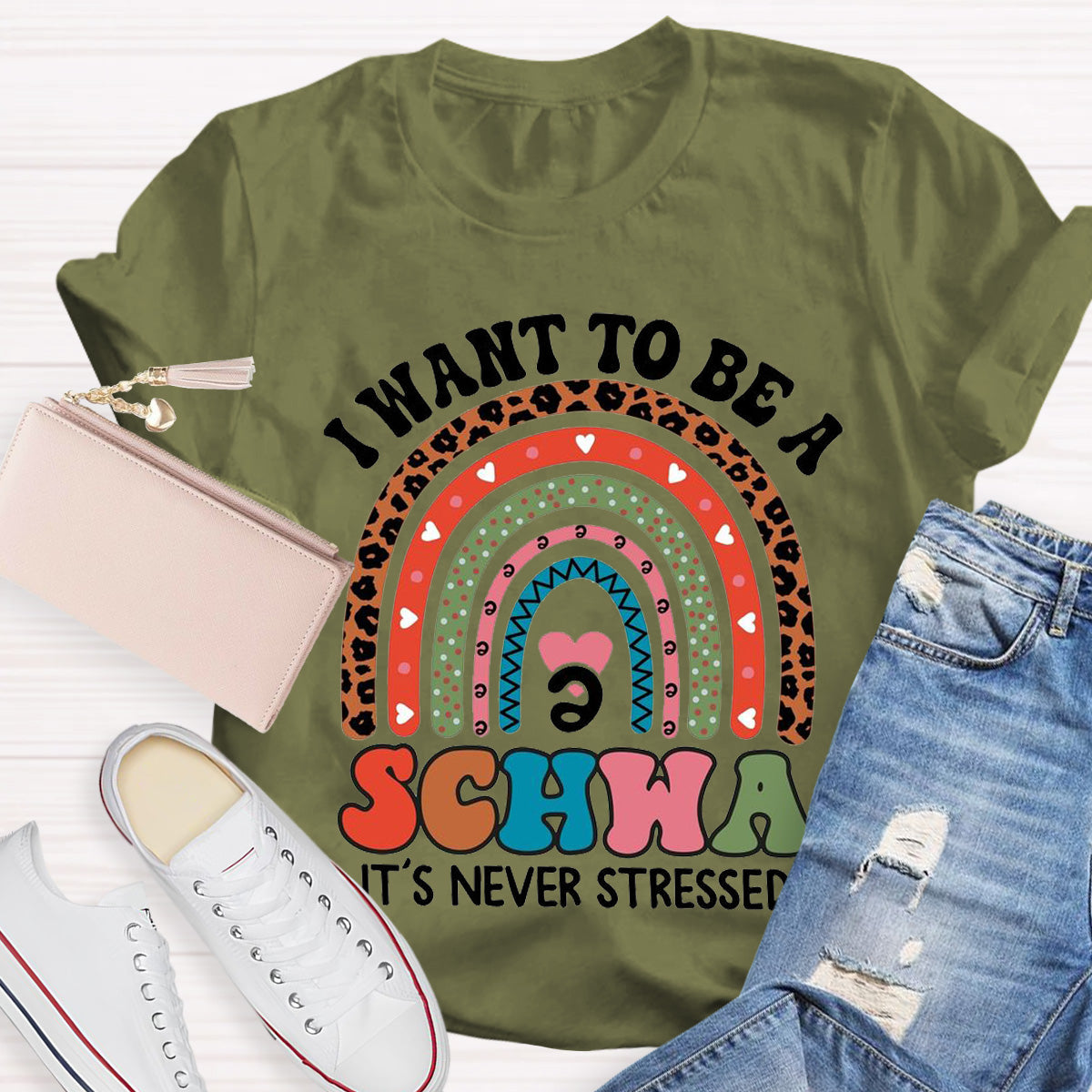 I Want To Be A Schwa It‘s Never Stressed Teacher T-Shirt