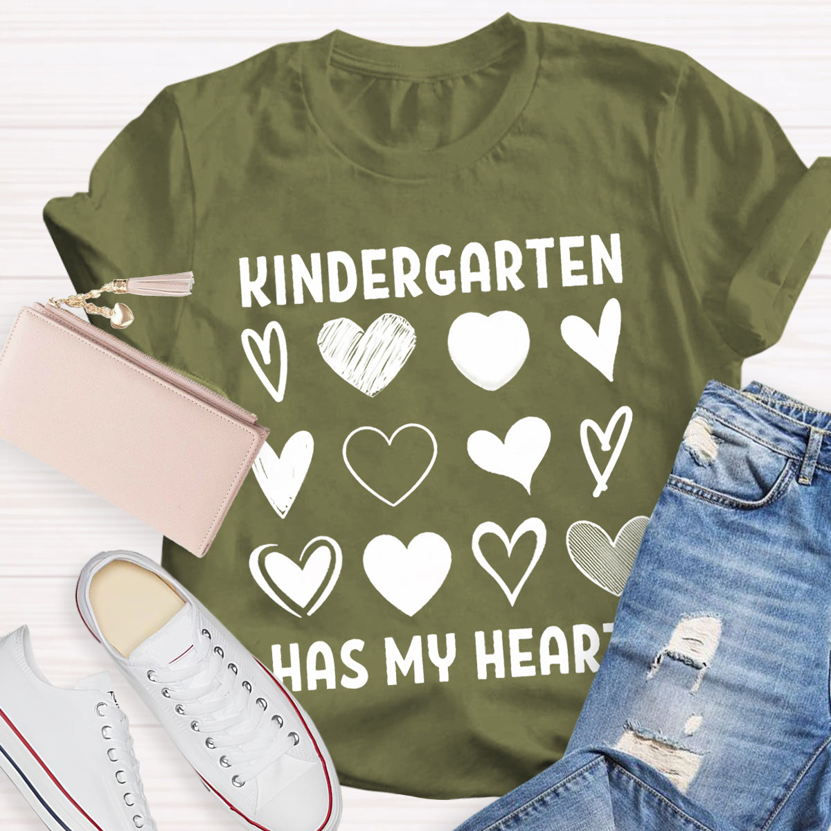 Personalized Grade Has My Heart Teacher T-Shirt