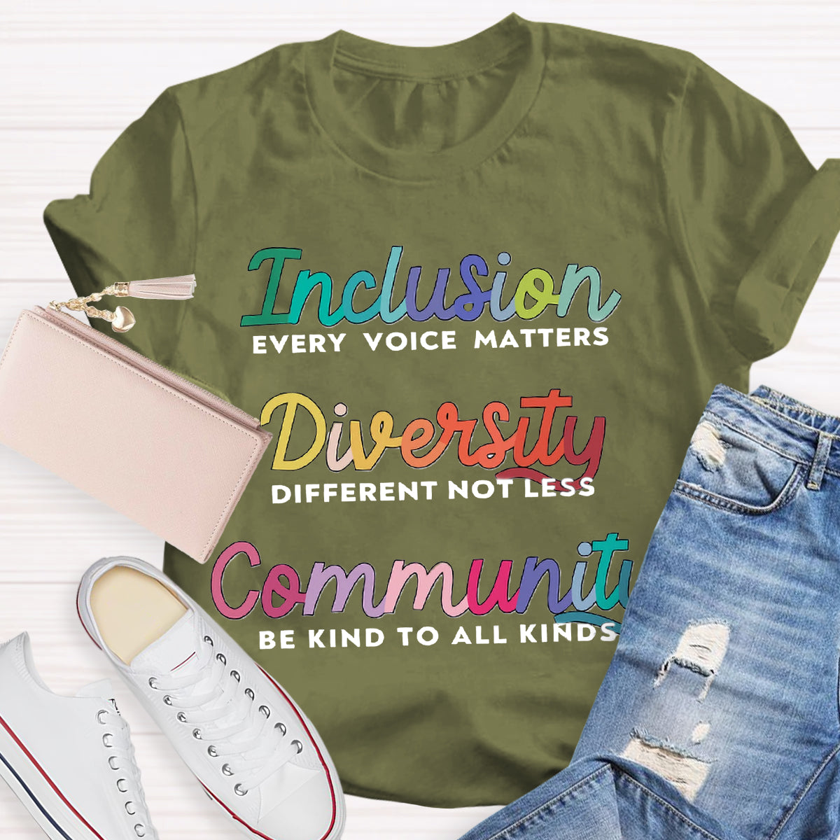 Inclusion Diversity Community Teacher T-Shirt