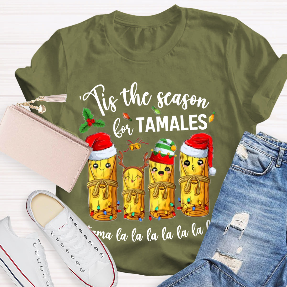 Tis The Season For Tamales Spanish Teacher T-Shirt