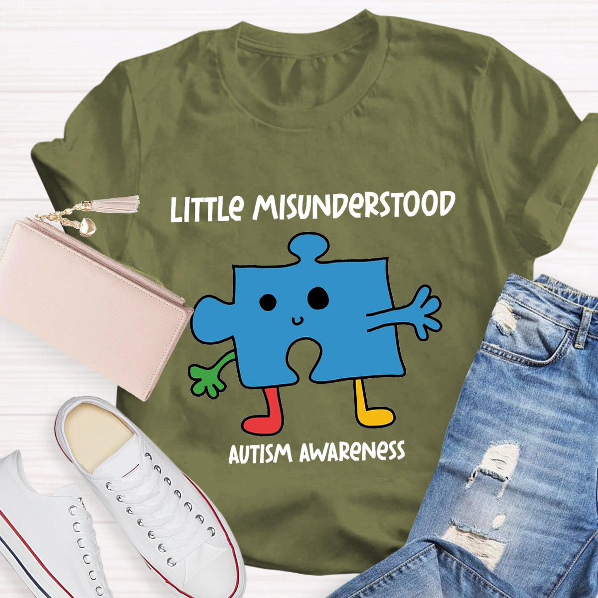 Little Misunderstood Puzzle Autism Awareness T-Shirt