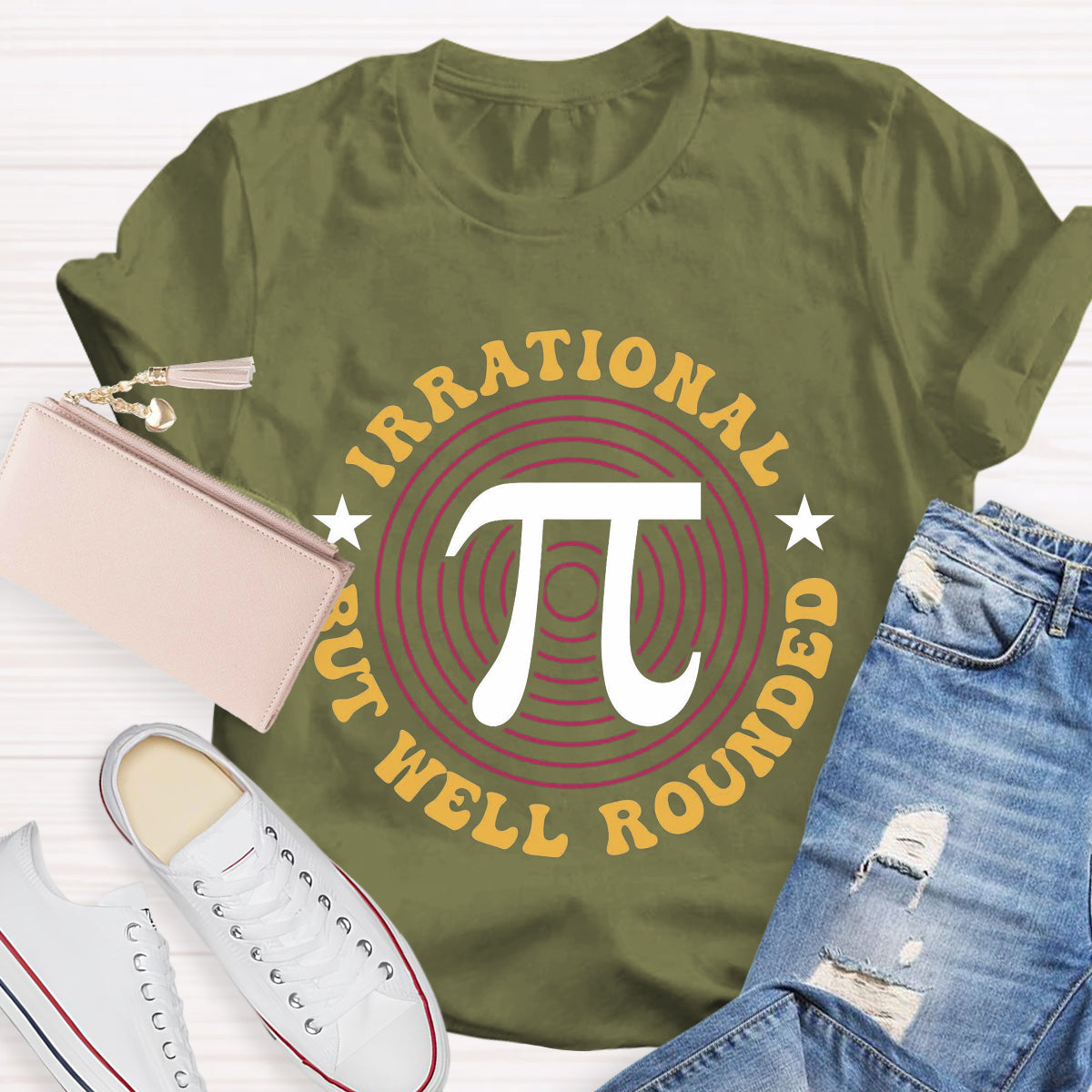 Irrational But Well Rounded Math Day T-Shirt