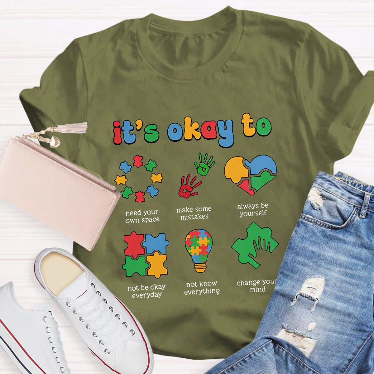 It's Okay To Always Be Yourself Teacher T-Shirt