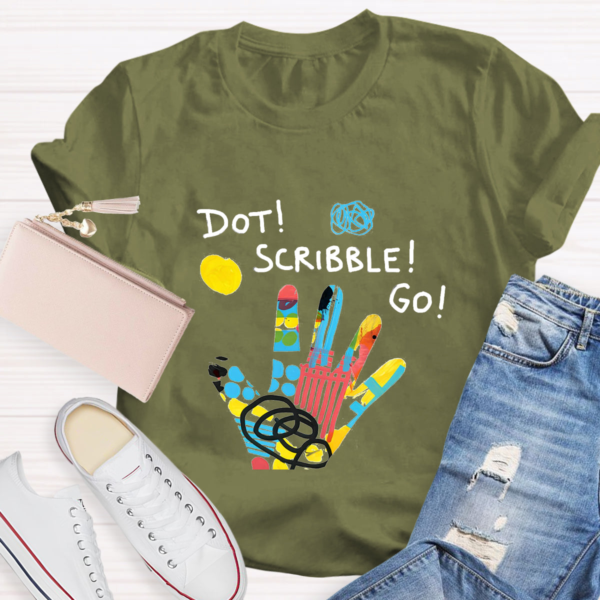 Dot Scribble Go Children's Books T-Shirt