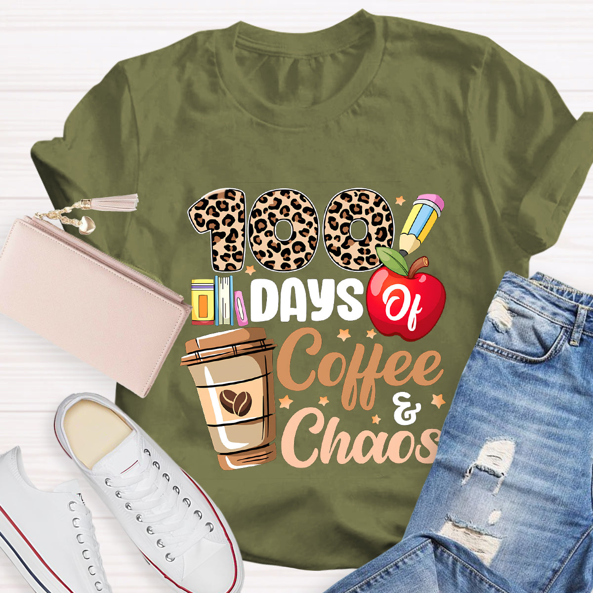 100 Days Coffee And Chaos T-Shirt