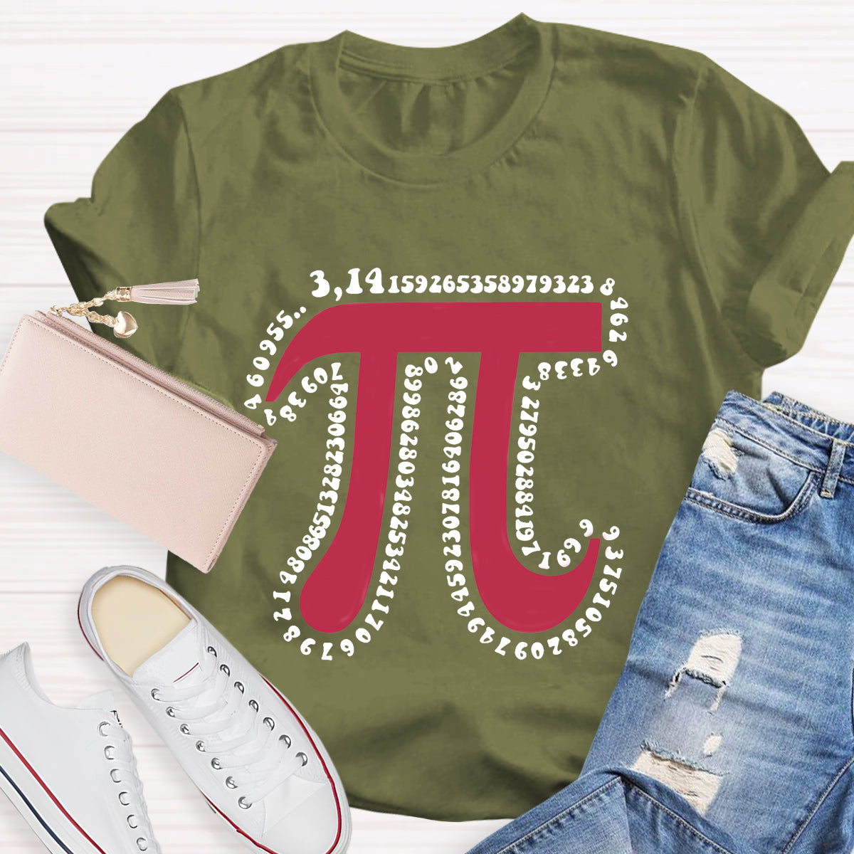 Pink Pi Day Math Teacher T-Shirt