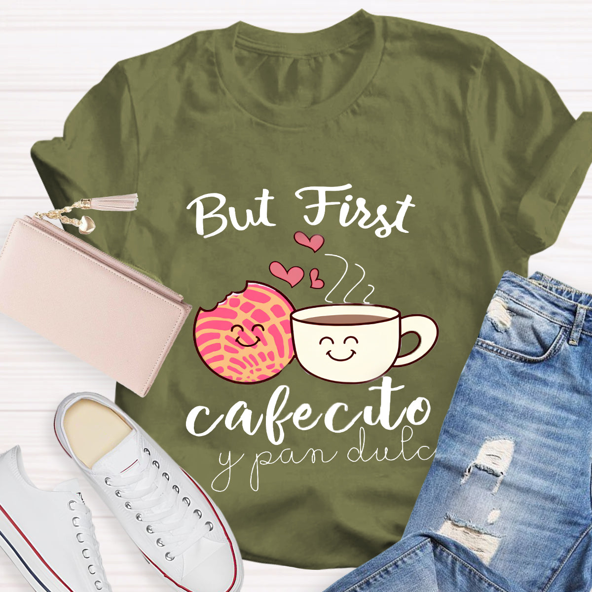 But First Cafecito Y Pan Dulce Spanish T-Shirt