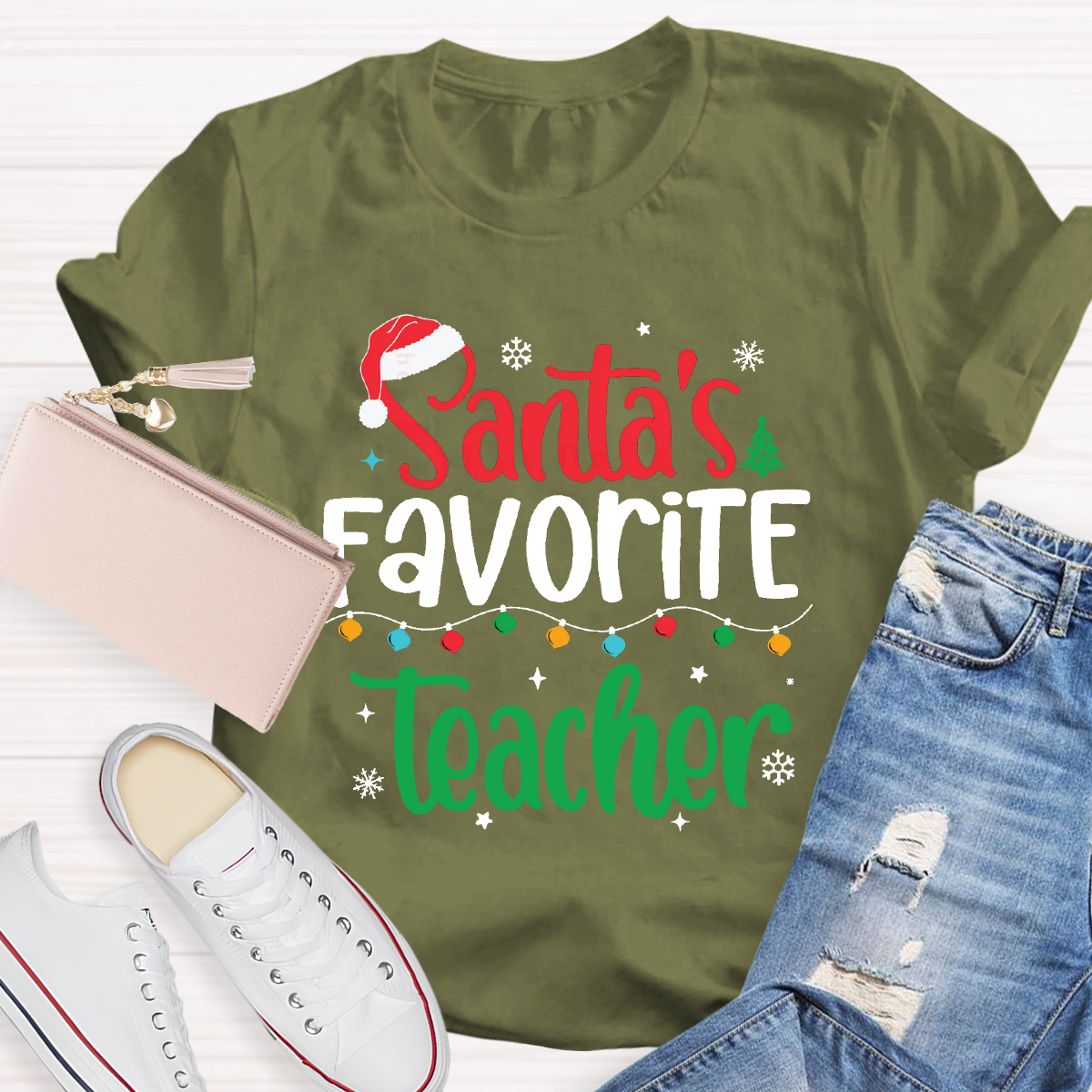 Santa's Favorite Teacher T-Shirt