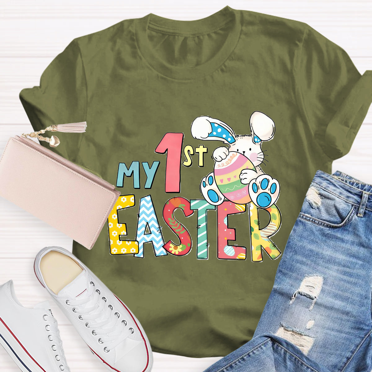 Personalized Grade My 1st Easter Teacher T-Shirt