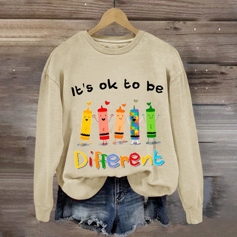 It's Ok To Be Different Teacher Sweatshirt