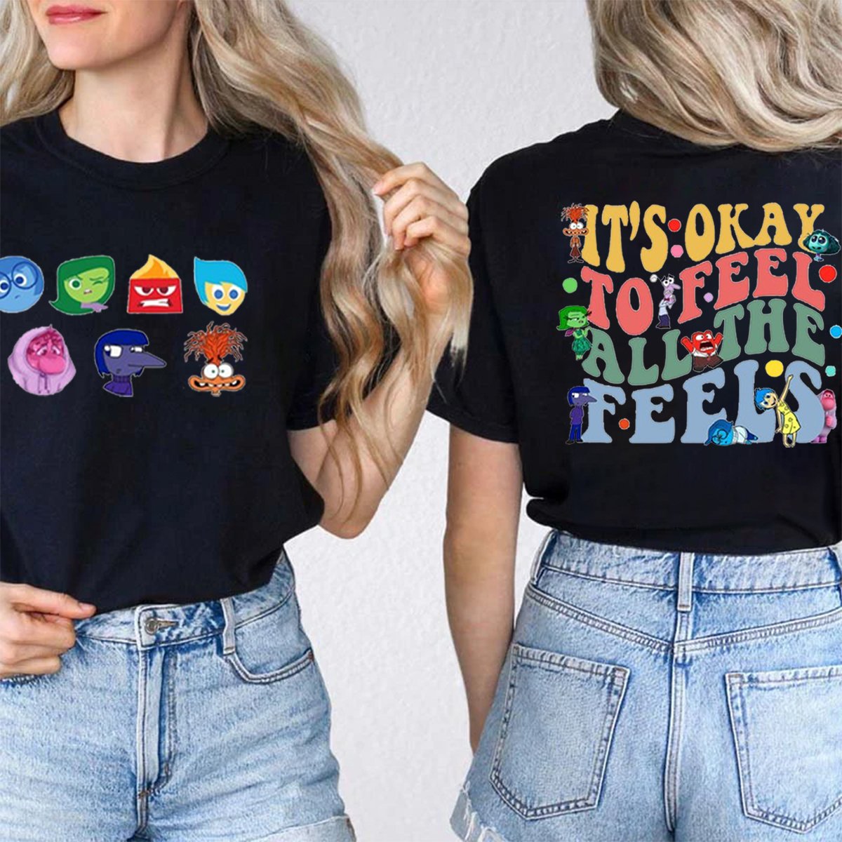 It's Okay To Feel All The Feels Double-Sided Teacher Shirt