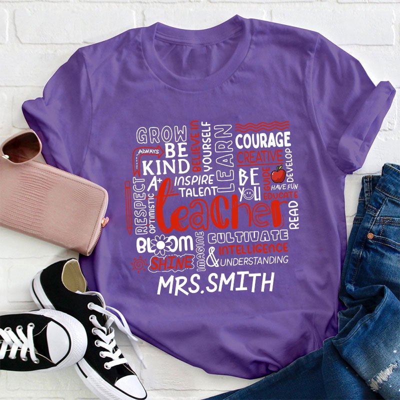 Personalized Positive Teacher T-Shirt