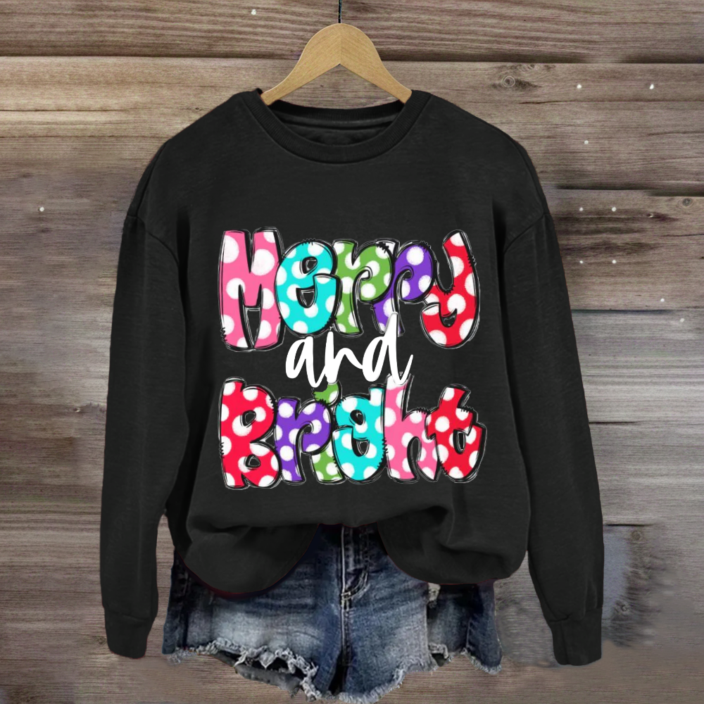 Merry And Bright Doodle Sweatshirt