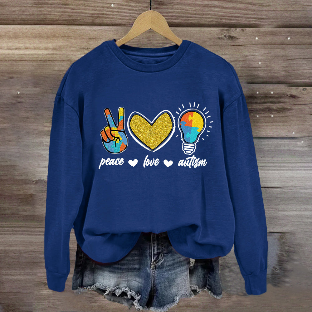 Love Peace Autism Sweatshirt