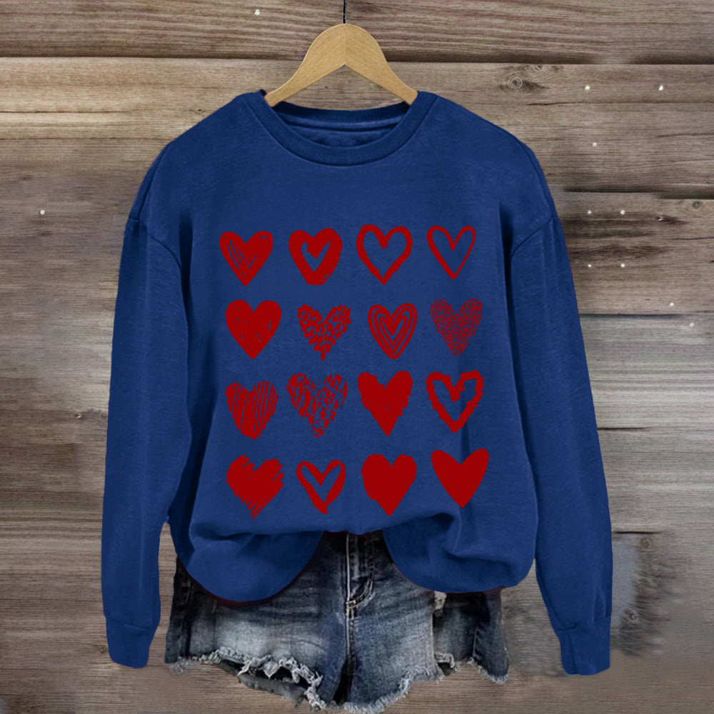 Valentine's Day Cute Heart Sweatshirt