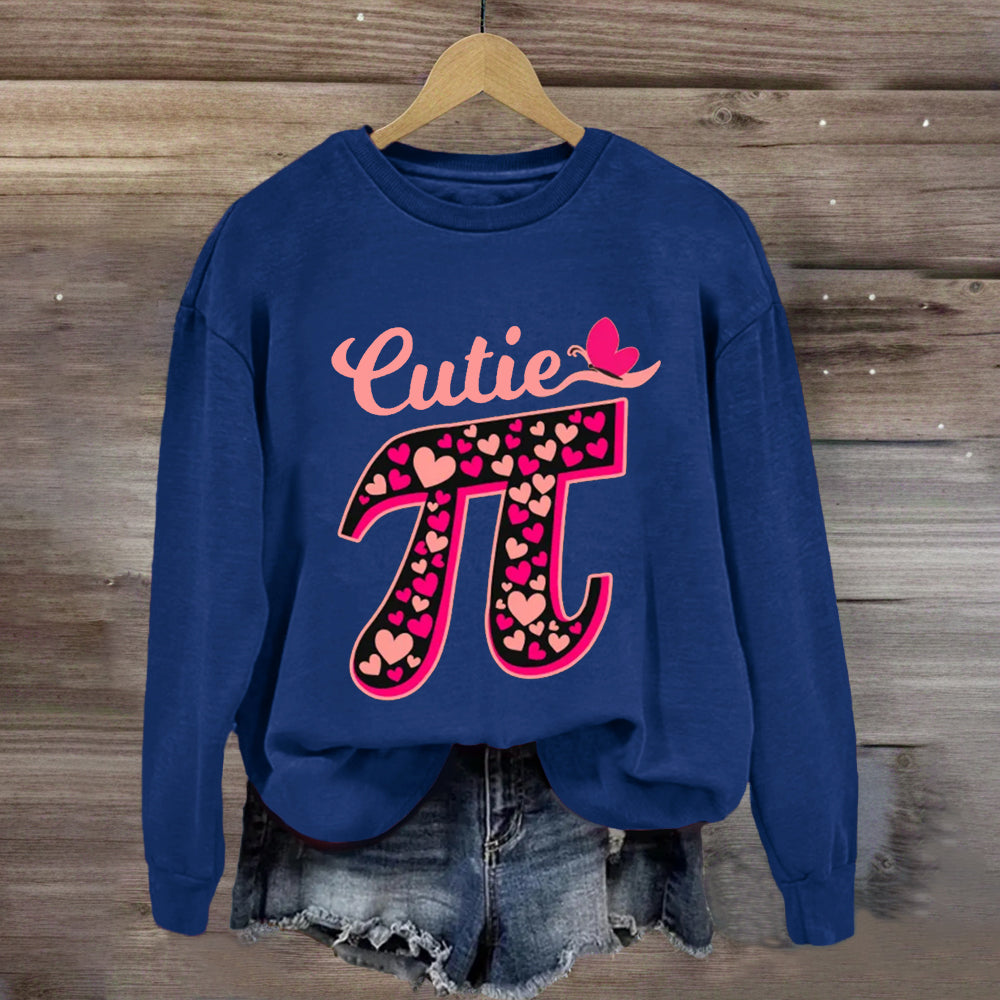 Cutie Pink Pi Math Teacher Sweatshirt