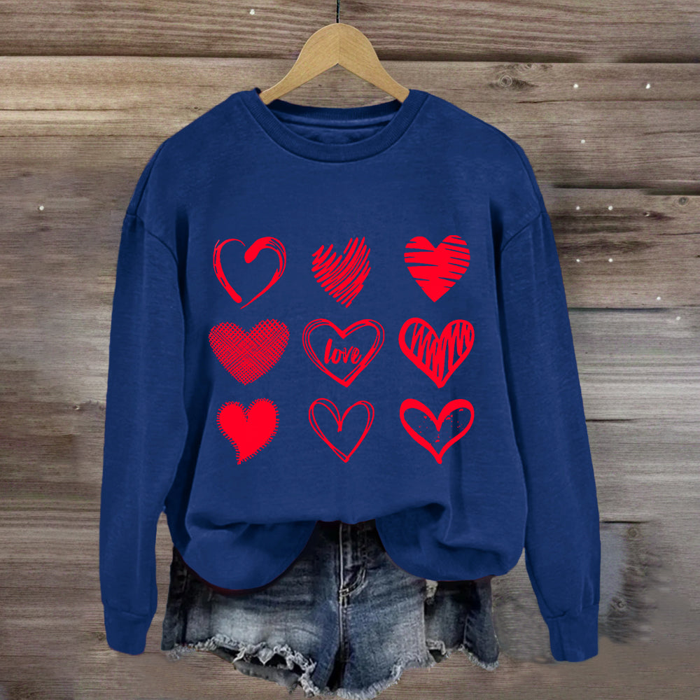 Valentine's Day Cute Love Heart Sweatshirt