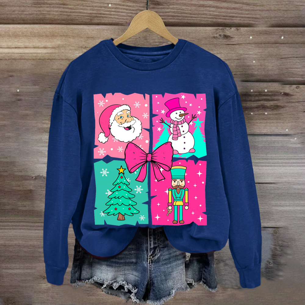 Holiday Season Pink Christmas Sweatshirt