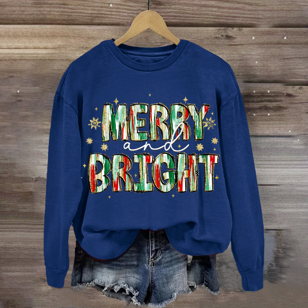 Merry And Bright Christmas Sweatshirt