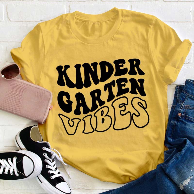 Personalized Grade Vibes Teacher T-Shirt