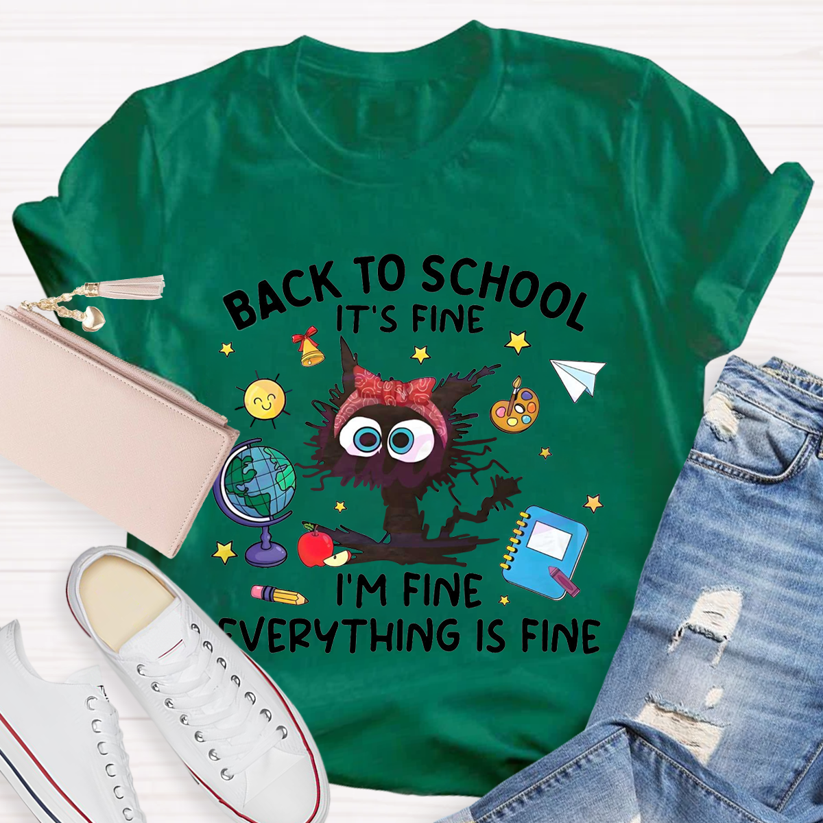 Back To School It‘s Fine I’m Fine Teacher T-Shirt