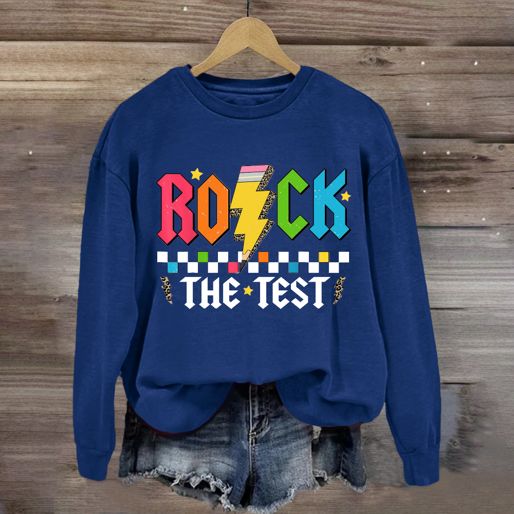 Rock The Test Teacher Team Sweatshirt