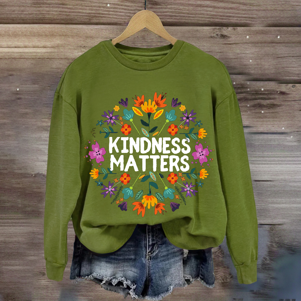 Be Kind Boho Floral Kindness Matters Sweatshirt