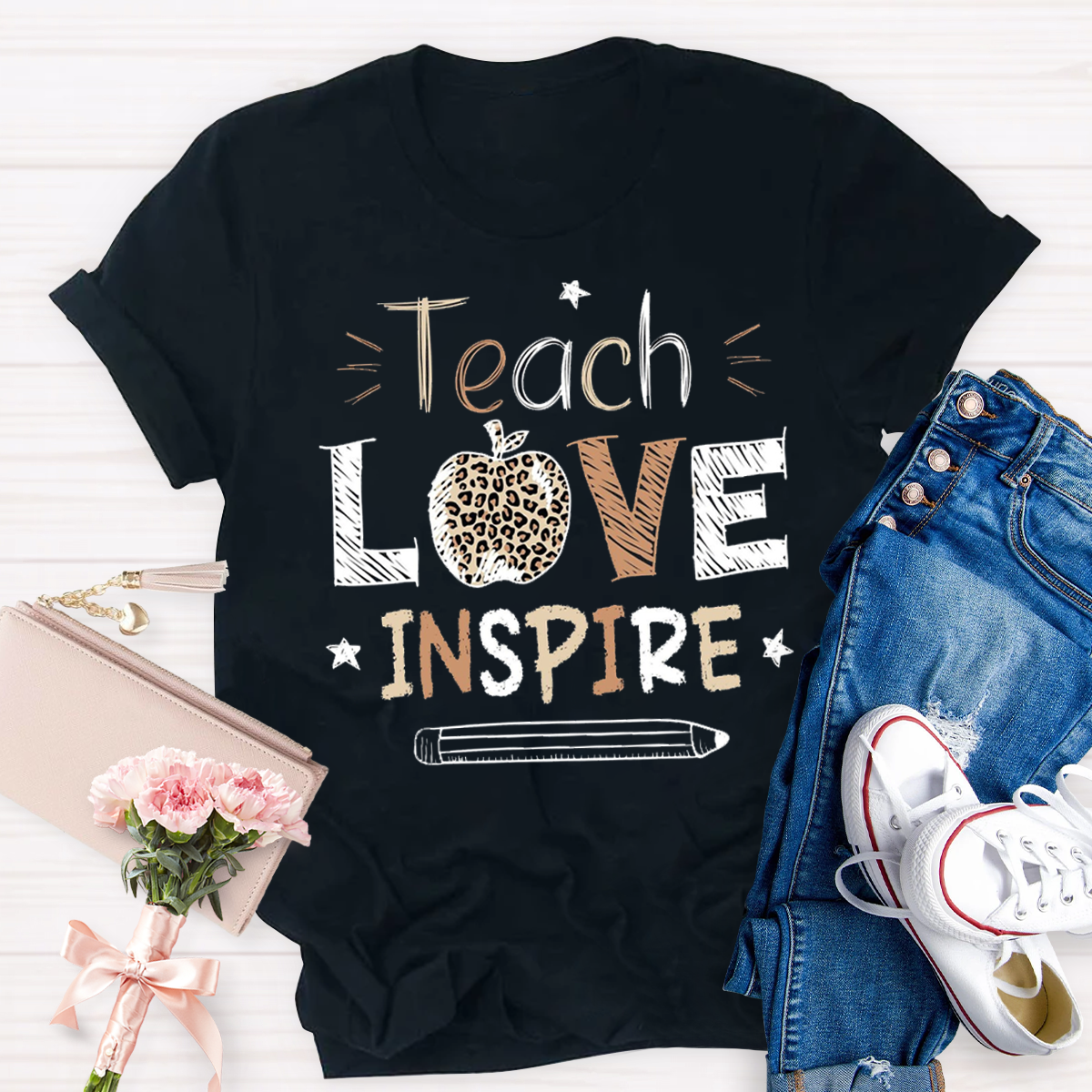 Teach Love Inspire Teacher T-Shirt