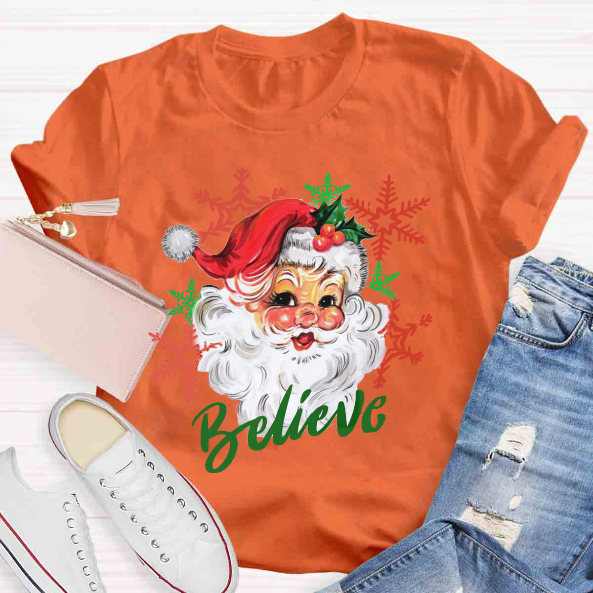 Christmas Santa Believe T-Shirt