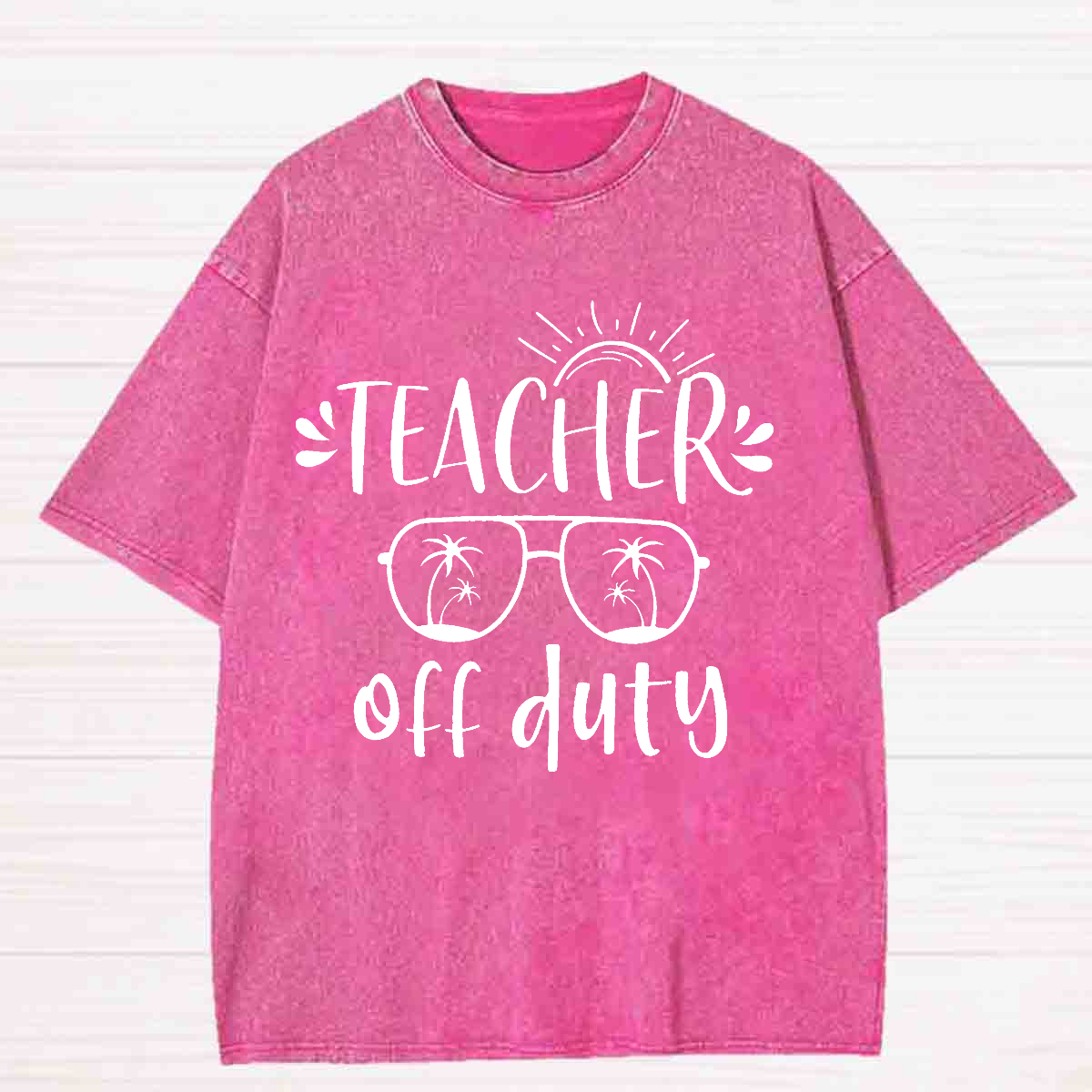 Teacher Off Duty Washed T-shirt